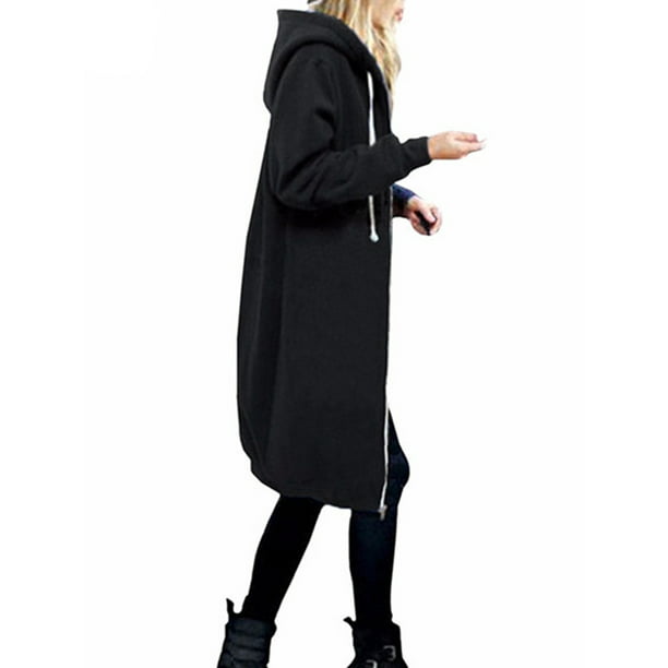 Details about  / Plus Size Women Long Sleeve Hooded Jacket Coat Windbreaker Tops Outwear Overcoat